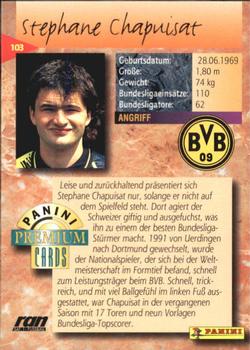 1994 Panini Premium Bundesliga #103 Stephane Chapuisat Back