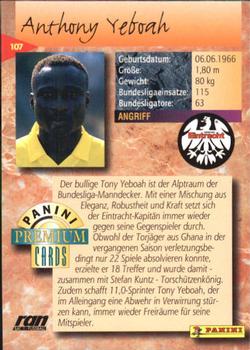 1994 Panini Premium Bundesliga #107 Anthony Yeboah Back