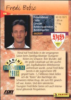 1994 Panini Premium Bundesliga #108 Fredi Bobic Back