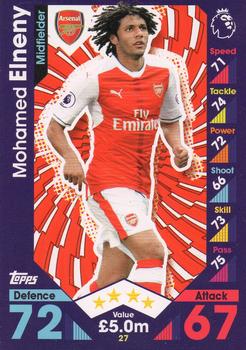 2016-17 Topps Match Attax Premier League #27 Mohamed Elneny Front