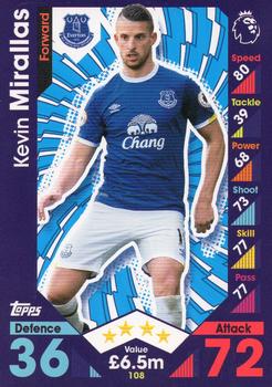 2016-17 Topps Match Attax Premier League #108 Kevin Mirallas Front