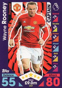 2016-17 Topps Match Attax Premier League #197 Wayne Rooney Front