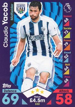 2016-17 Topps Match Attax Premier League #332 Claudio Yacob Front