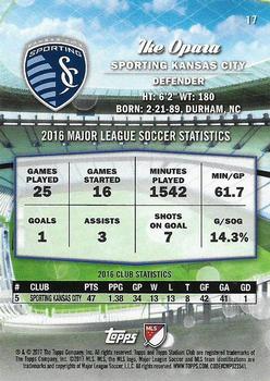 2017 Stadium Club MLS #17 Ike Opara Back