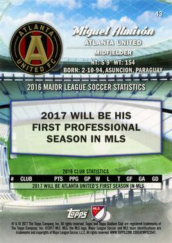 2017 Stadium Club MLS #43 Miguel Almirón Back