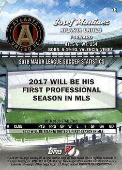 2017 Stadium Club MLS #76 Josef Martinez Back