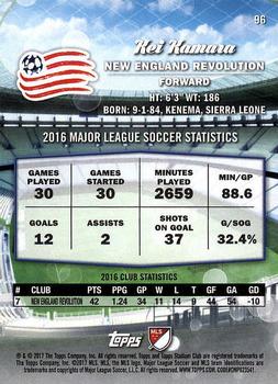 2017 Stadium Club MLS #96 Kei Kamara Back