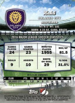 2017 Stadium Club MLS #41 Kaká Back