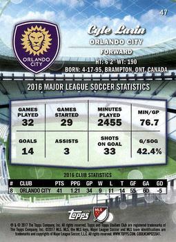 2017 Stadium Club MLS #47 Cyle Larin Back