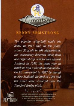 1999 Futera Platinum Chelsea Greatest #NNO Kenny Armstrong Back