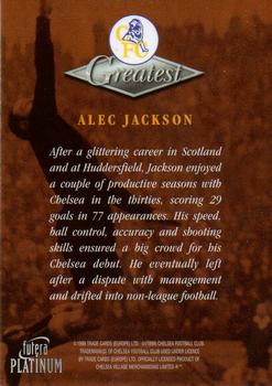 1999 Futera Platinum Chelsea Greatest #NNO Alec Jackson Back
