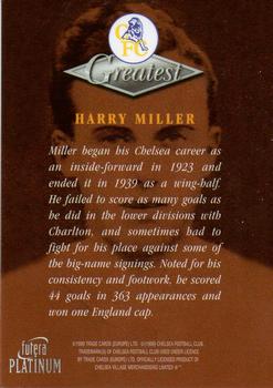 1999 Futera Platinum Chelsea Greatest #NNO Harry Miller Back