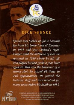 1999 Futera Platinum Chelsea Greatest #NNO Dick Spence Back