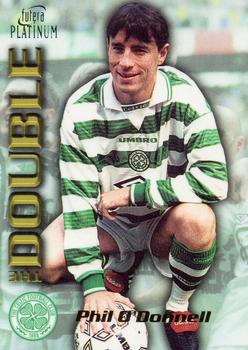 1998 Futera Platinum Celtic The Double #DB11 Phil O'Donnell Front