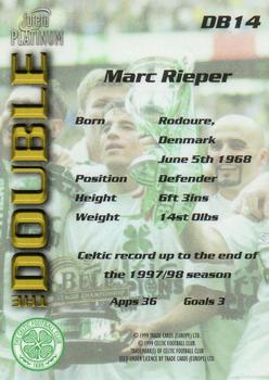 1998 Futera Platinum Celtic The Double #DB14 Marc Rieper Back