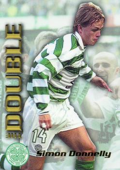 1998 Futera Platinum Celtic The Double #DB15 Simon Donnelly Front