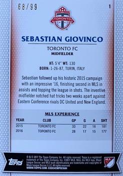 2017 Topps MLS - Blue #1 Sebastian Giovinco Back