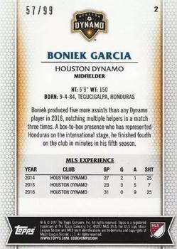 2017 Topps MLS - Blue #2 Boniek Garcia Back