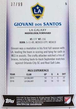 2017 Topps MLS - Blue #5 Giovani dos Santos Back