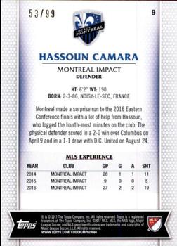 2017 Topps MLS - Blue #9 Hassoun Camara Back