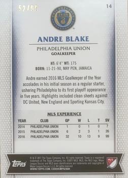 2017 Topps MLS - Blue #14 Andre Blake Back