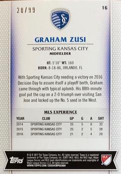 2017 Topps MLS - Blue #16 Graham Zusi Back