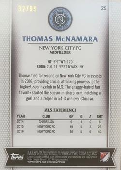 2017 Topps MLS - Blue #29 Thomas McNamara Back
