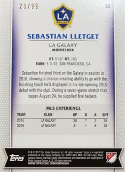 2017 Topps MLS - Blue #32 Sebastian Lletget Back