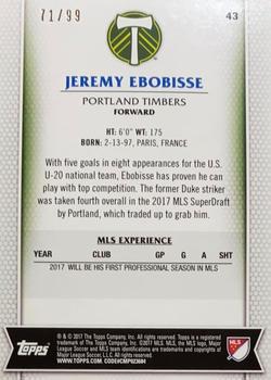 2017 Topps MLS - Blue #43 Jeremy Ebobisse Back