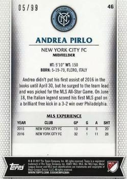 2017 Topps MLS - Blue #46 Andrea Pirlo Back