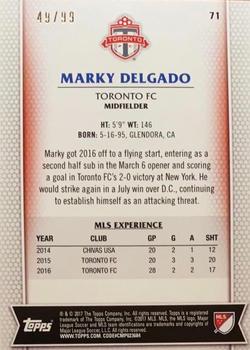2017 Topps MLS - Blue #71 Marky Delgado Back