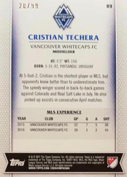 2017 Topps MLS - Blue #89 Cristian Techera Back