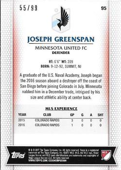 2017 Topps MLS - Blue #95 Joseph Greenspan Back