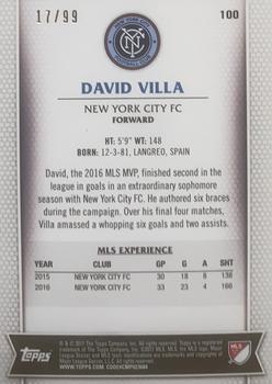 2017 Topps MLS - Blue #100 David Villa Back