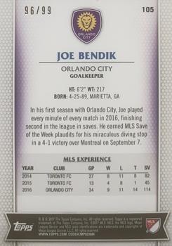 2017 Topps MLS - Blue #105 Joe Bendik Back