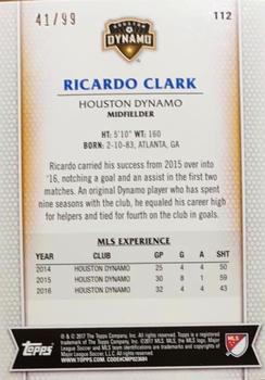 2017 Topps MLS - Blue #112 Ricardo Clark Back