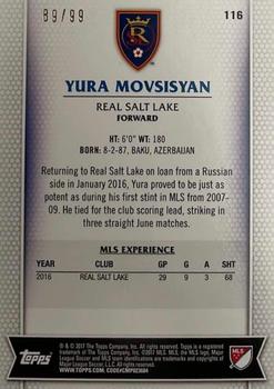 2017 Topps MLS - Blue #116 Yura Movsisyan Back