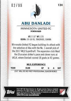 2017 Topps MLS - Blue #134 Abu Danladi Back