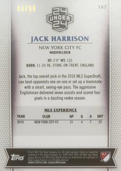 2017 Topps MLS - Blue #147 Jack Harrison Back