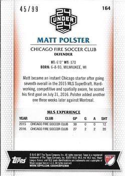 2017 Topps MLS - Blue #164 Matt Polster Back