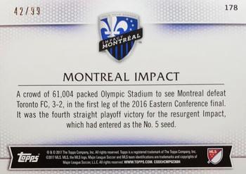 2017 Topps MLS - Blue #178 Montreal Impact Back