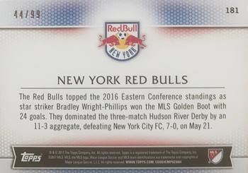 2017 Topps MLS - Blue #181 New York Red Bulls Back