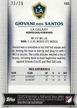 2017 Topps MLS - Orange #103 Giovani dos Santos Back