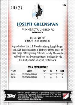 2017 Topps MLS - Orange #95 Joseph Greenspan Back