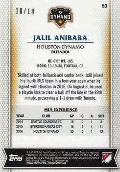 2017 Topps MLS - Red #53 Jalil Anibaba Back