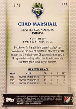 2017 Topps MLS - Black #143 Chad Marshall Back