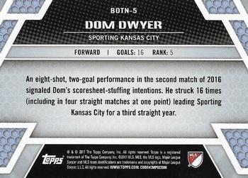 2017 Topps MLS - Back of the Net #BOTN-5 Dom Dwyer Back