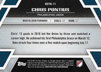 2017 Topps MLS - Back of the Net #BOTN-11 Chris Pontius Back
