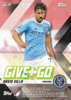 2017 Topps MLS - Give and Go #GG-PV Andrea Pirlo / David Villa Back