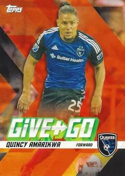 2017 Topps MLS - Give and Go Orange #GG-AW Quincy Amarikwa / Chris Wondolowski Front